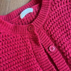 Red Knit Cardigan